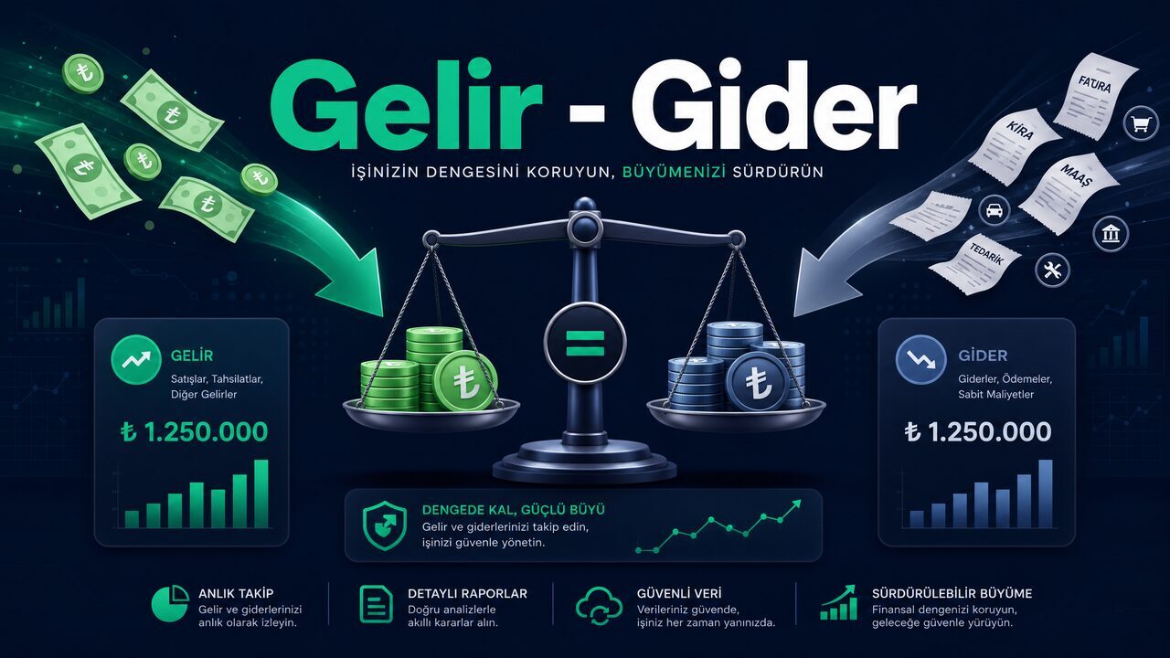 Gelir ve Gider Takibi ile TamPazar Mağazanızın Karlılığını Net Görün
