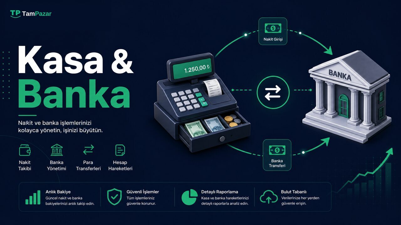 Kasa ve Banka Yönetimi ile TamPazar'da Nakit Akışınızı Kolayca Yönetin