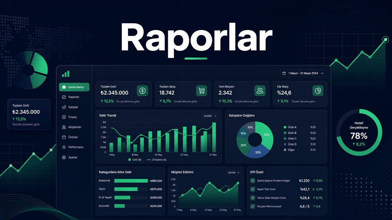 Raporlama Merkezi — TamPazar Satıcı Paneli ile Veriye Dayalı Kararlar